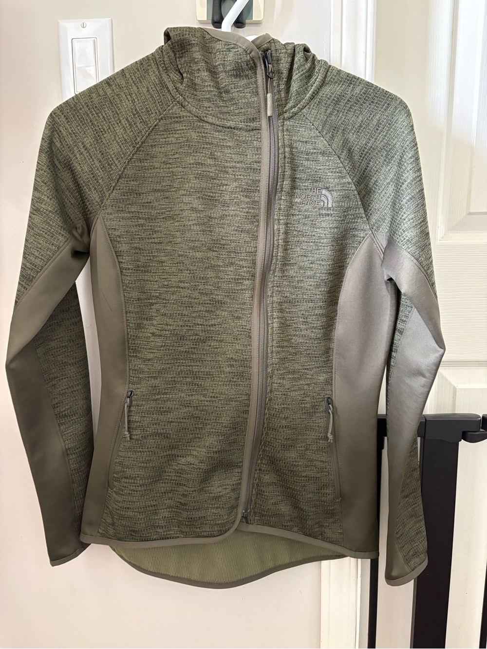 The North Face Olive Green Hooded Full-Zip Jacket
